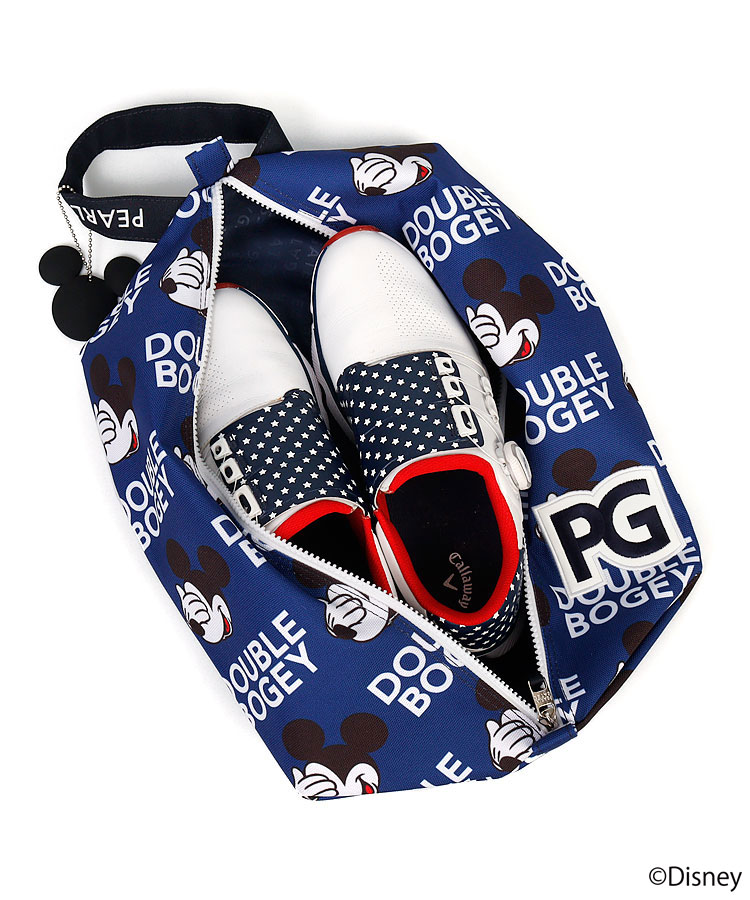 PEARLY GATES ミッキーマウス シューズケース パーリーゲイツ PG ミッキーマウス／チャーム付きシューズケース