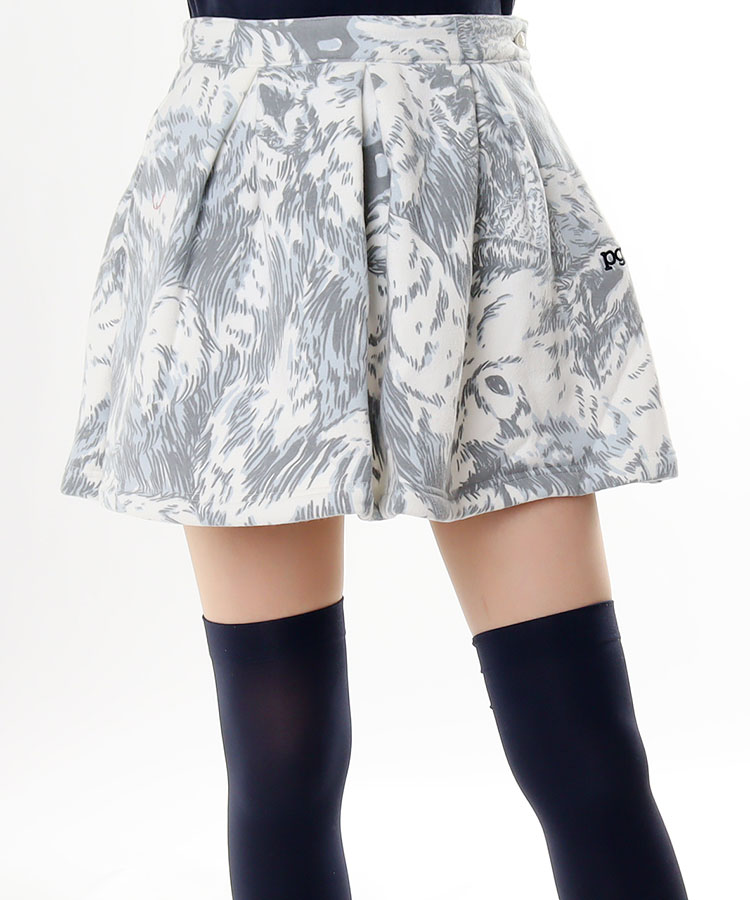 パーリーゲイツ Pg 白くま総柄イラスト 裏起毛スウェットスカート レディースゴルフウェア通販 キュルキュルセレクト Curucuru Select