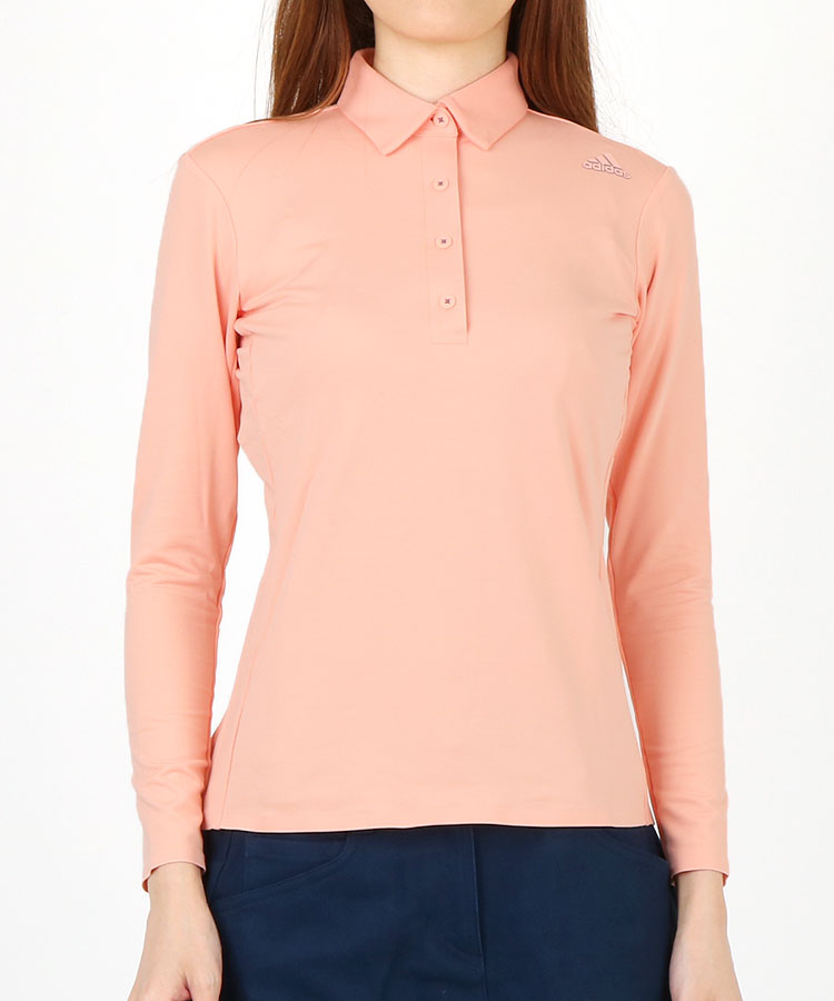 アディダスゴルフ Ag 裾backロゴ 裏フリース長袖ポロ レディースゴルフウェア通販 キュルキュルセレクト Curucuru Select