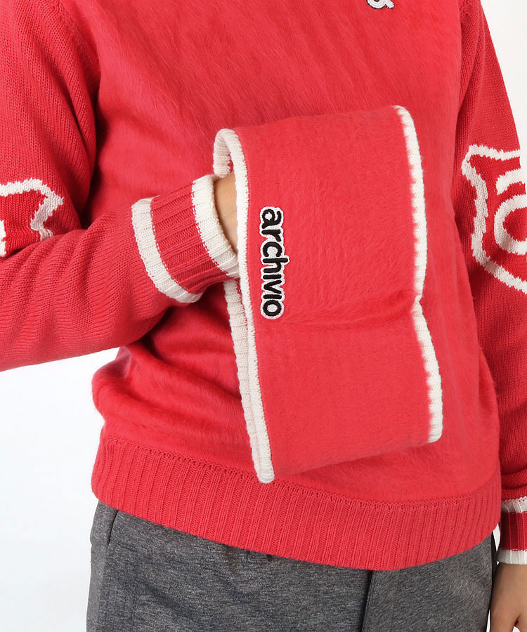 新品❤️アルチビオ❤️プルオーバー アルチビオ AR ネック付♪異素材「a」ロゴSleeveプルオーバー