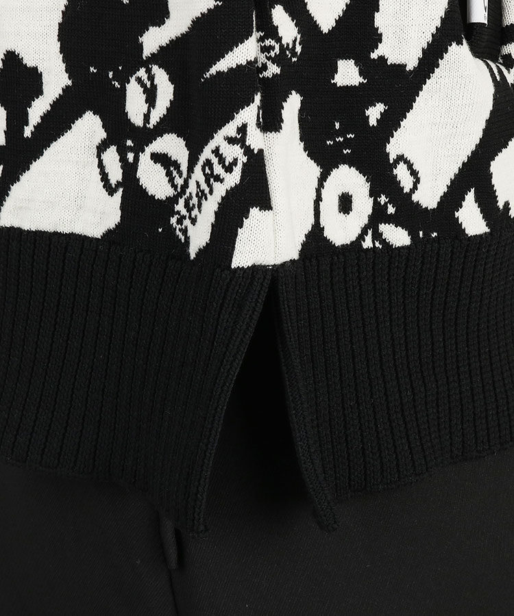 パーリーゲイツ PG ニャロメ総柄☆ニットプルパーカー レディース