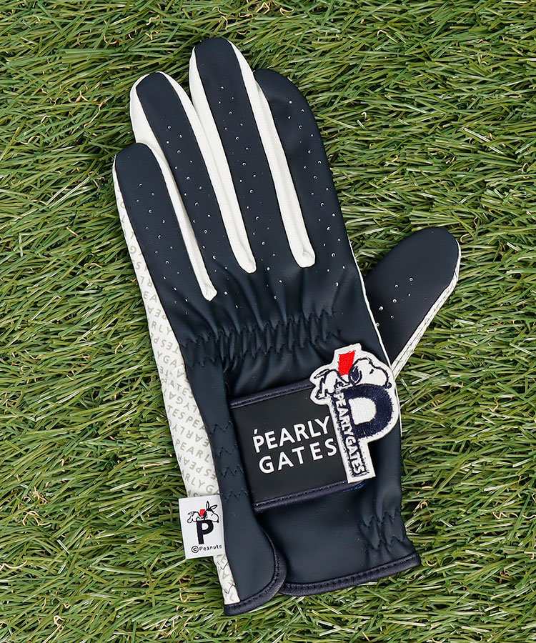 パーリーゲイツ Pg Snoopyワッペン合皮グローブ 左手 レディースゴルフウェア通販 キュルキュルセレクト Curucuru Select