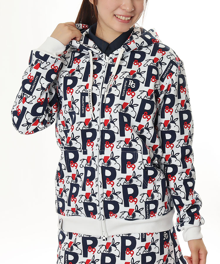 パーリーゲイツ Pg 総柄snoopy スウェットパーカー レディースゴルフウェア通販 キュルキュルセレクト Curucuru Select