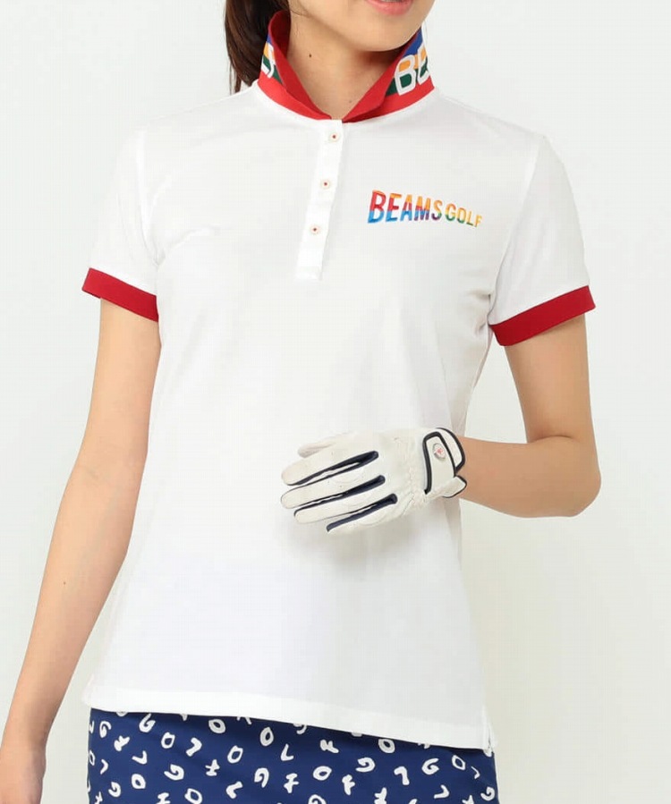 BEAMS GOLF ビームスゴルフ レインボー 半袖ポロシャツ レディースS