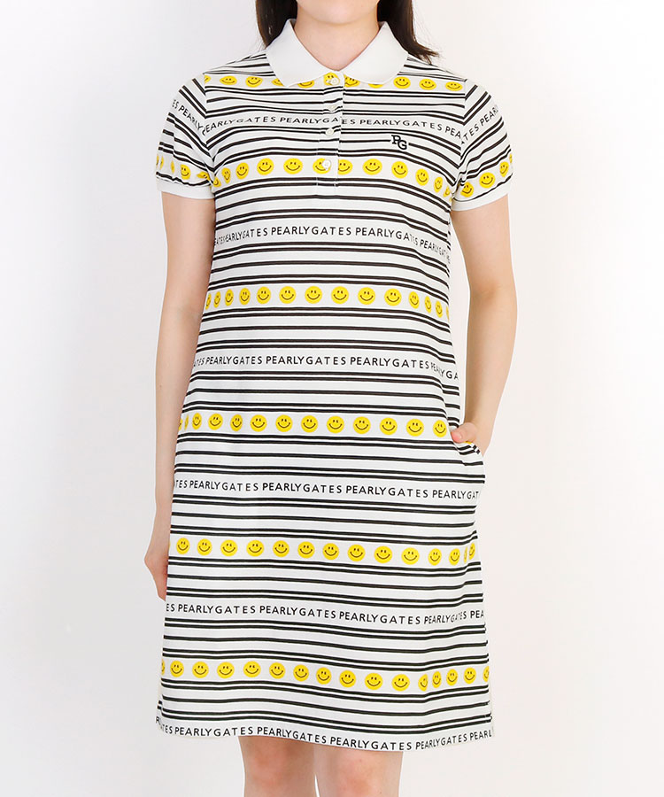 パーリーゲイツ Pg ニコ ロゴボーダー 鹿の子ワンピース レディースゴルフウェア通販 キュルキュルセレクト Curucuru Select