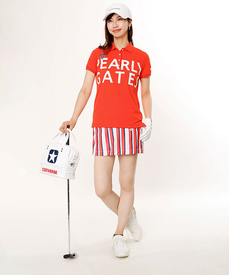 パーリーゲイツ PG インパクトBIGロゴ◇DRY鹿の子ポロ レディース