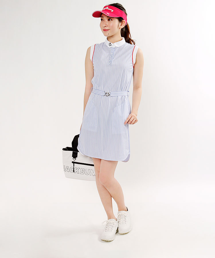 アルチビオ Ar ベルト付き ストライプprintノースリーブワンピ レディースゴルフウェア通販 キュルキュルセレクト Curucuru Select