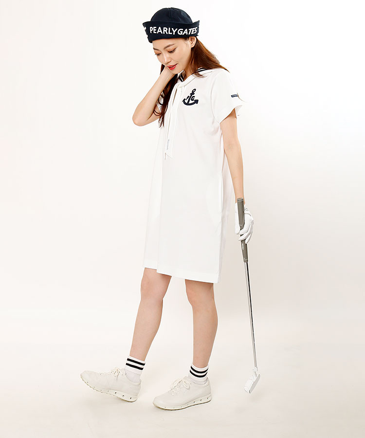ゴルフ 輝く高品質な パーリーゲイツ ゴルフウェアレディース スタンドカラーポロシャツ 美品 Soku Shukka