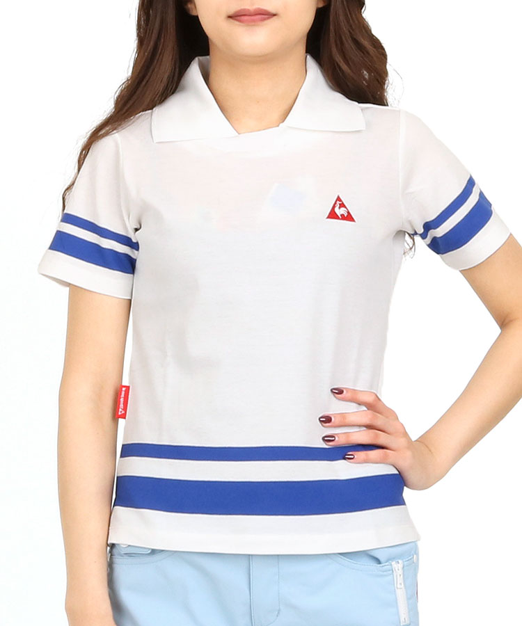 Lq 襟2way 裾ライン半袖カットソー レディースゴルフウェア通販 Curucuru Select キュルキュル セレクト 人気女子ゴルフ ウェアショップ